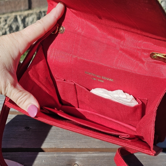 Martin Van Schaak vintage 2pc. red purse - Picture 8 of 14